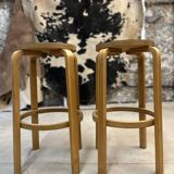 Pair of Alvar Aalto bar stools, 1960s