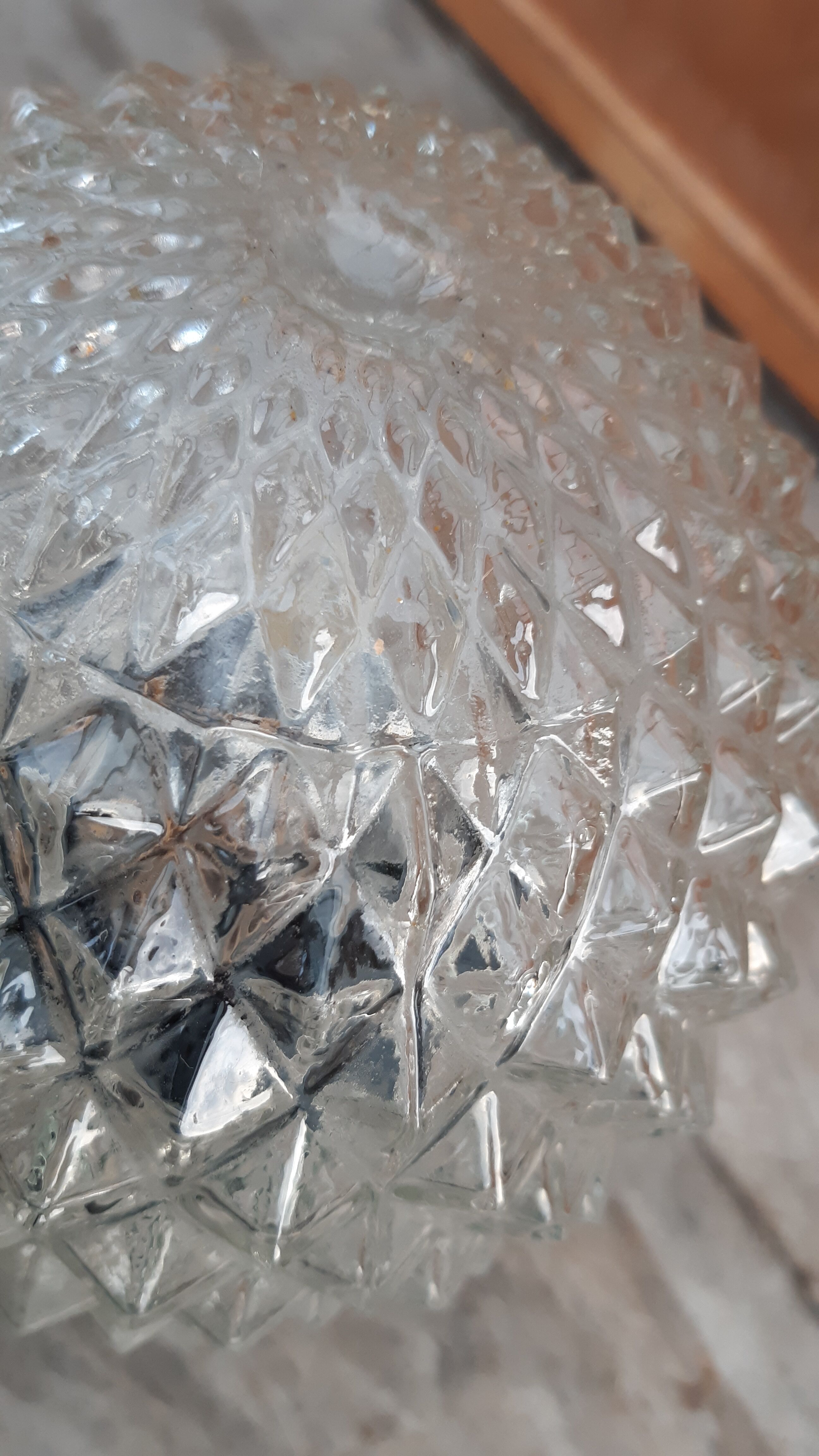 Wall light 1970 chiseled glass