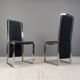 Vintage brass and chrome dining chairs set of 8 - 1970s