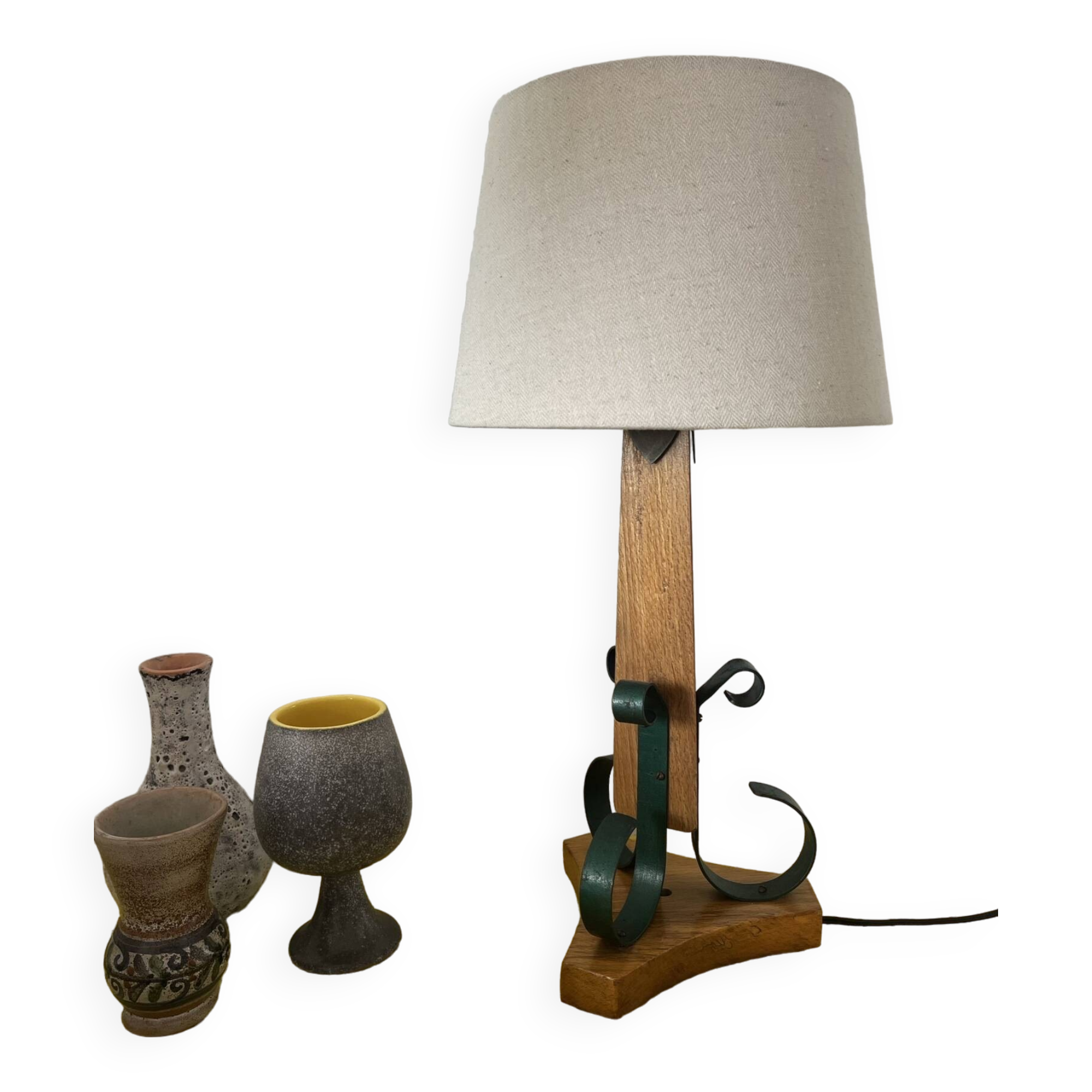 Vintage fifties desk lamp in Prouvé style