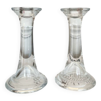 Pair of crystal candlesticks