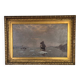 Oil on canvas, "view of an icy sea", monogram and date at the bottom right, P.E 86 for 1886.