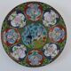 Vintage Japanese plate – Hand-painted cranes and flowers