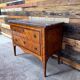 Jumping commode in fruitwood and marble