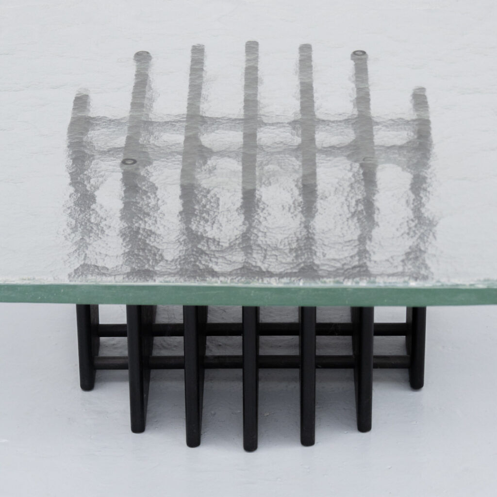 Heinz Lilienthal glass coffee table 1970s
