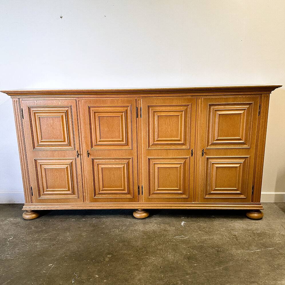 Mid 20th century solid oak brutalist sideboard