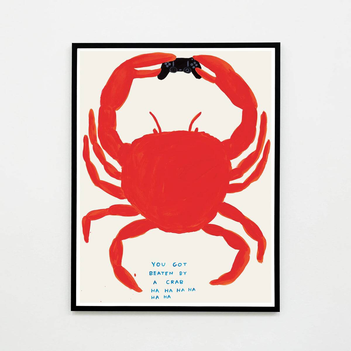 David Shrigley, You Got Beaten By A Crab, 2021