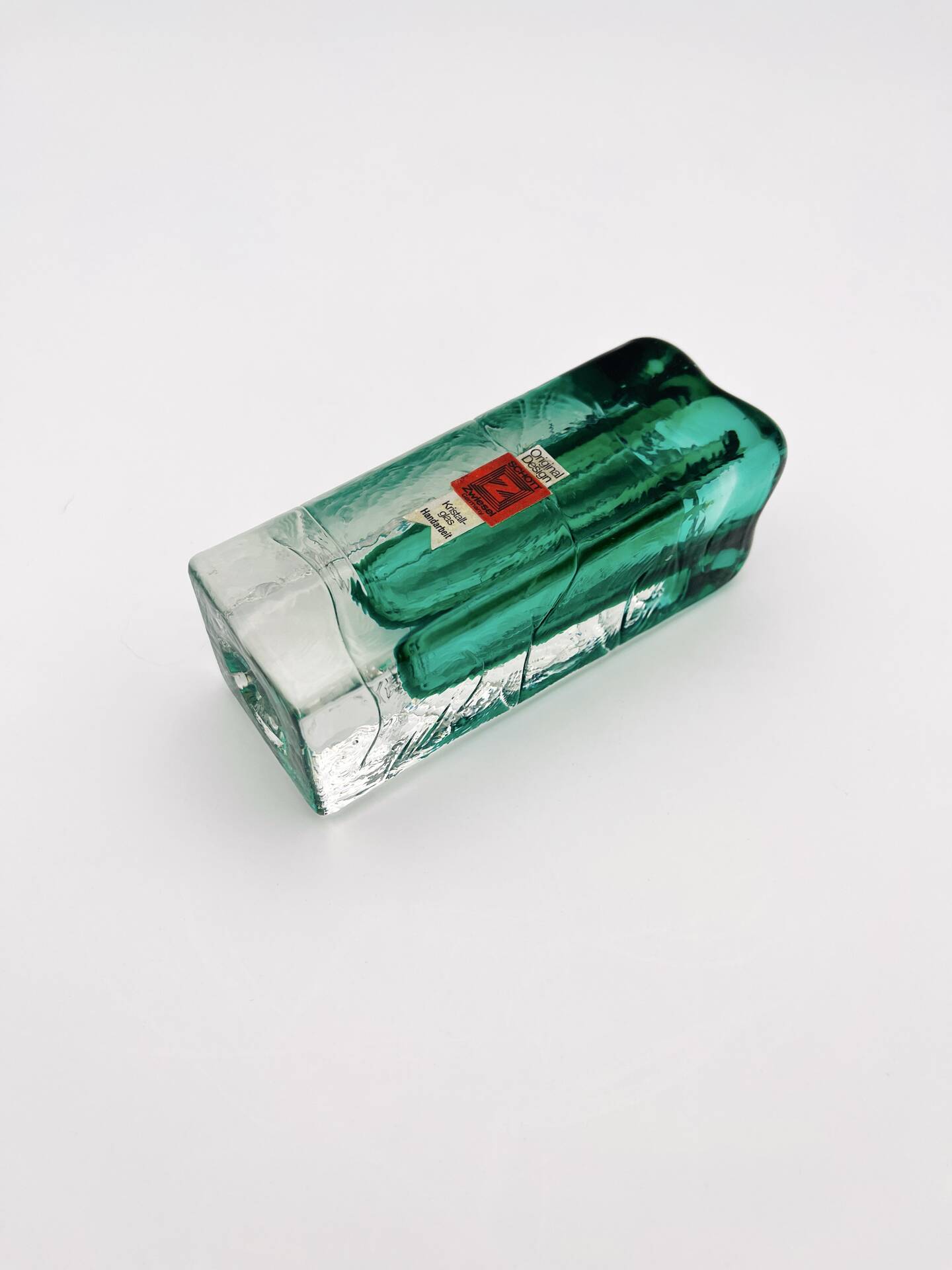 Brutalist Soliflore Vase Schott Zwiesel Crystal Ice Glass 13cm