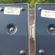 Hillebrand lamps chiseled glass 70s, set of 2
