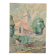 French school 20th century "the village church" watercolor, dated 1944