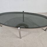 Table basse vintage ovale - Design 70