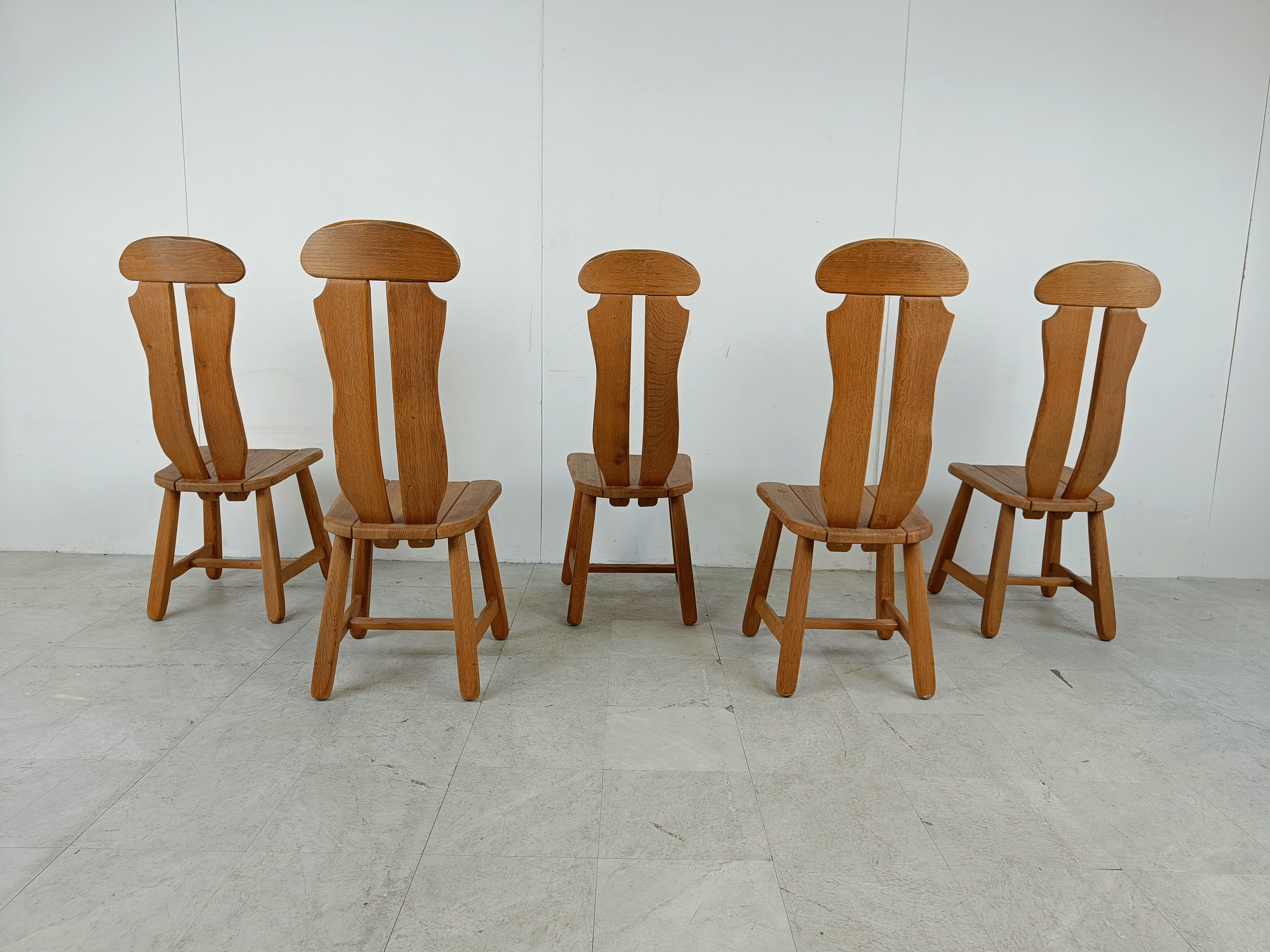 Vintage dining chairs by Depuydt, Belgium, set of 5 - 1960s
