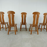 Vintage dining chairs by Depuydt, Belgium, set of 5 - 1960s