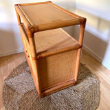 Vintage rattan and cane sideboard