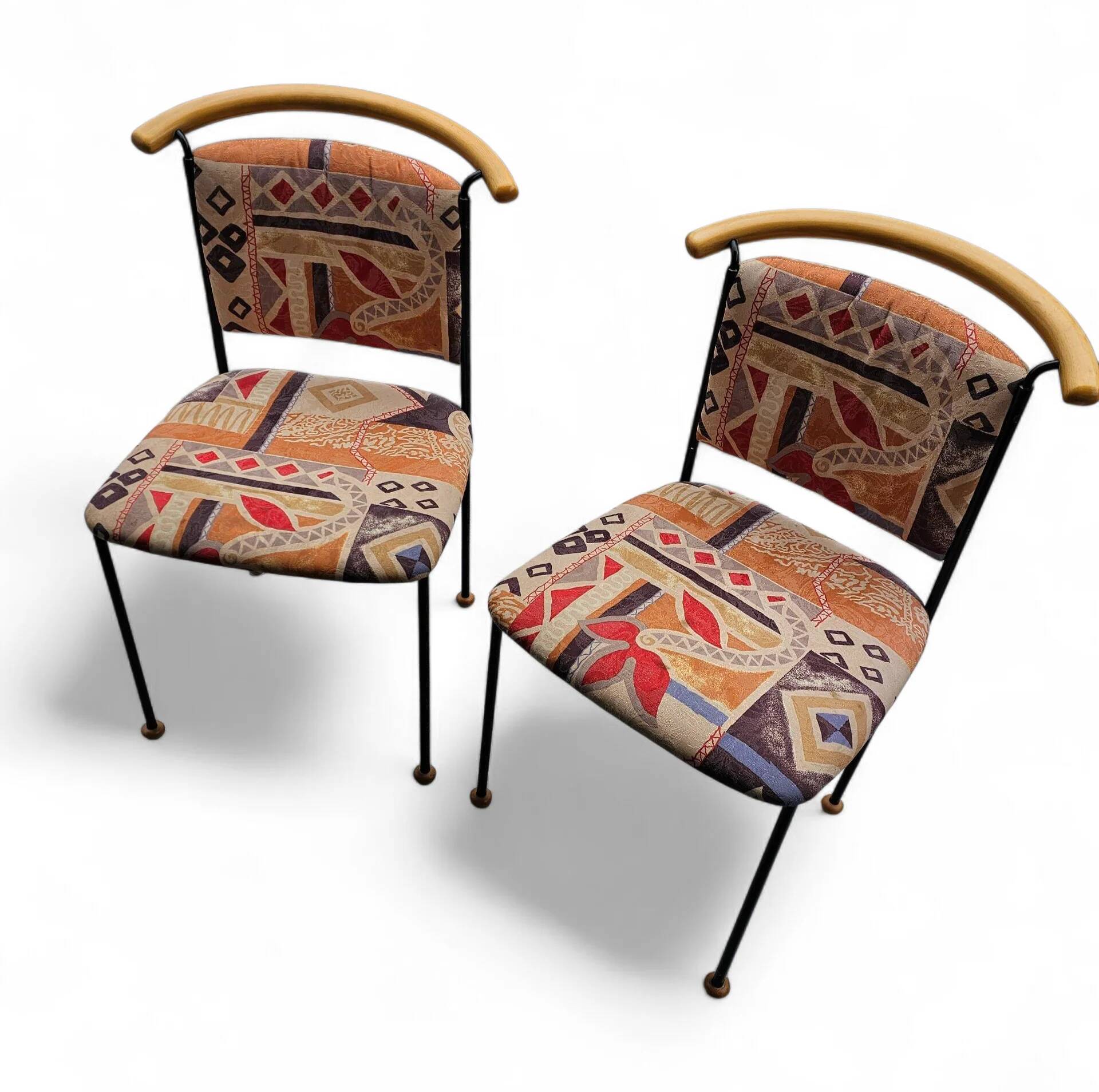 2 x Vintage Italian side / desk chair 1980s