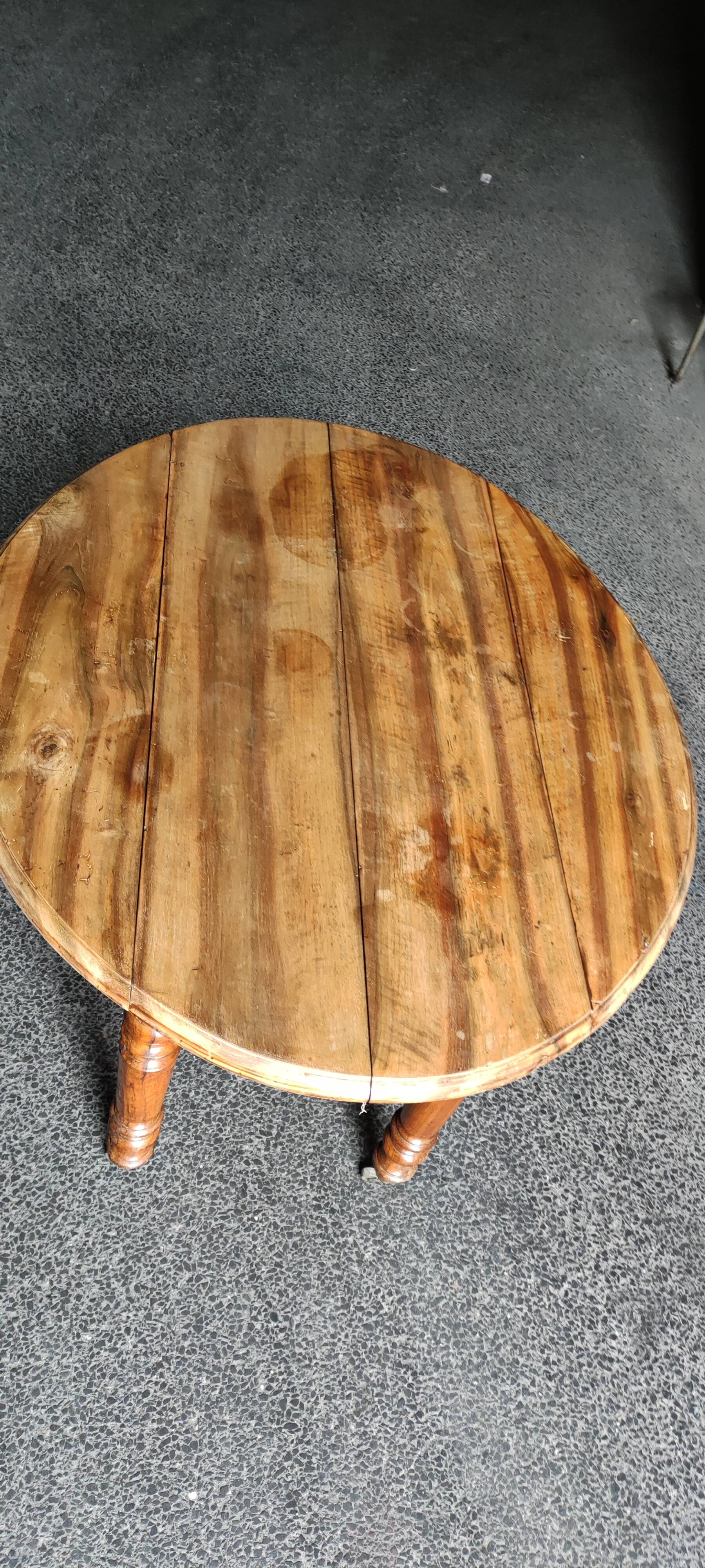 Louis Philippe table, 3 extensions, walnut tray