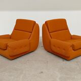 Complete orange salon JITONA in Atlantis Space Age style from the 1970s.