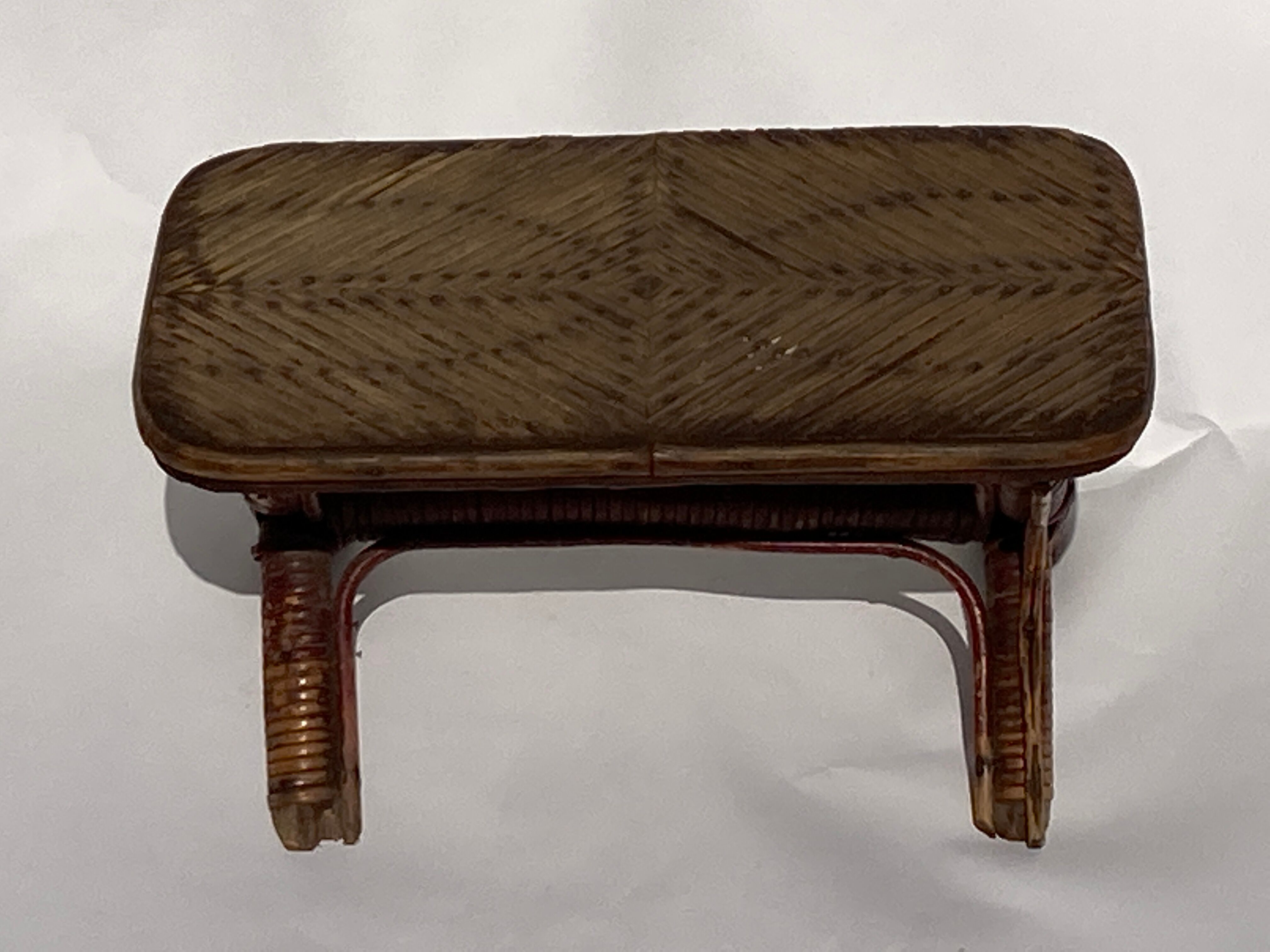 Rattan wicker bamboo hocker or foot stool