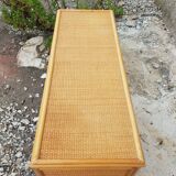 Rattan desk 1980
