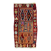 Vintage turc Mini Kilim 93x49 cm laine petit Kelim Runner, shabby Chic