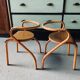 Set of 2 orange chairs child Jacques Hitier in wood & metal