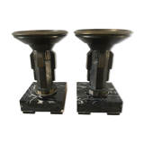 Pair of empty pocket or candle holder 40s art deco