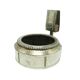 Match holder with ashtray, Art Nouveau, silver-plated brass, Austria, early 20th century