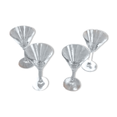 Set of 4 cocktail glasses from the 1970s