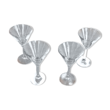 Set of 4 cocktail glasses from the 1970s
