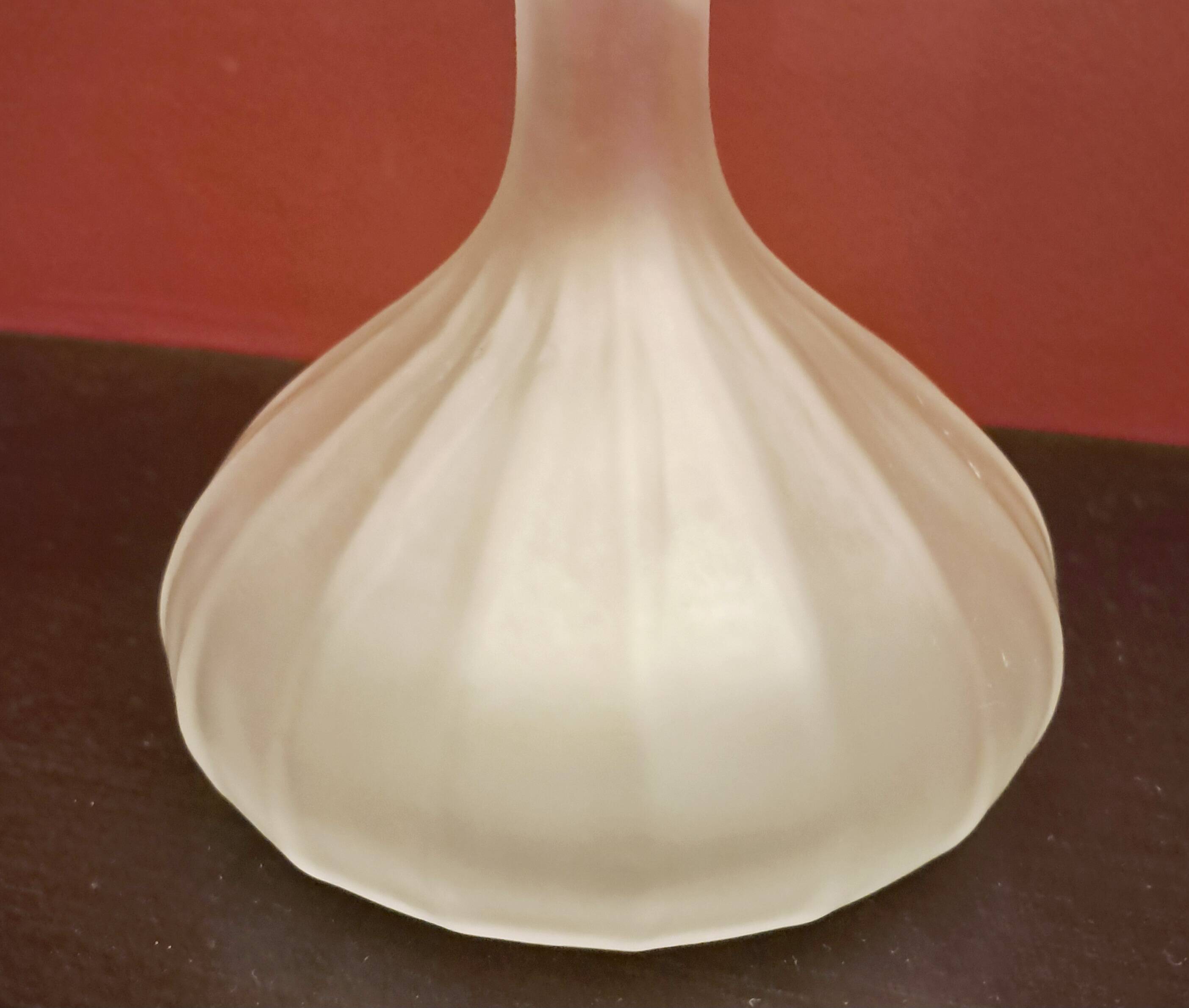 "Jack In The Pulpit" White Glass Vase