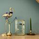 Vitrine vintage en verre et laiton