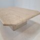 Table basse italienne en travertin, années 1980
