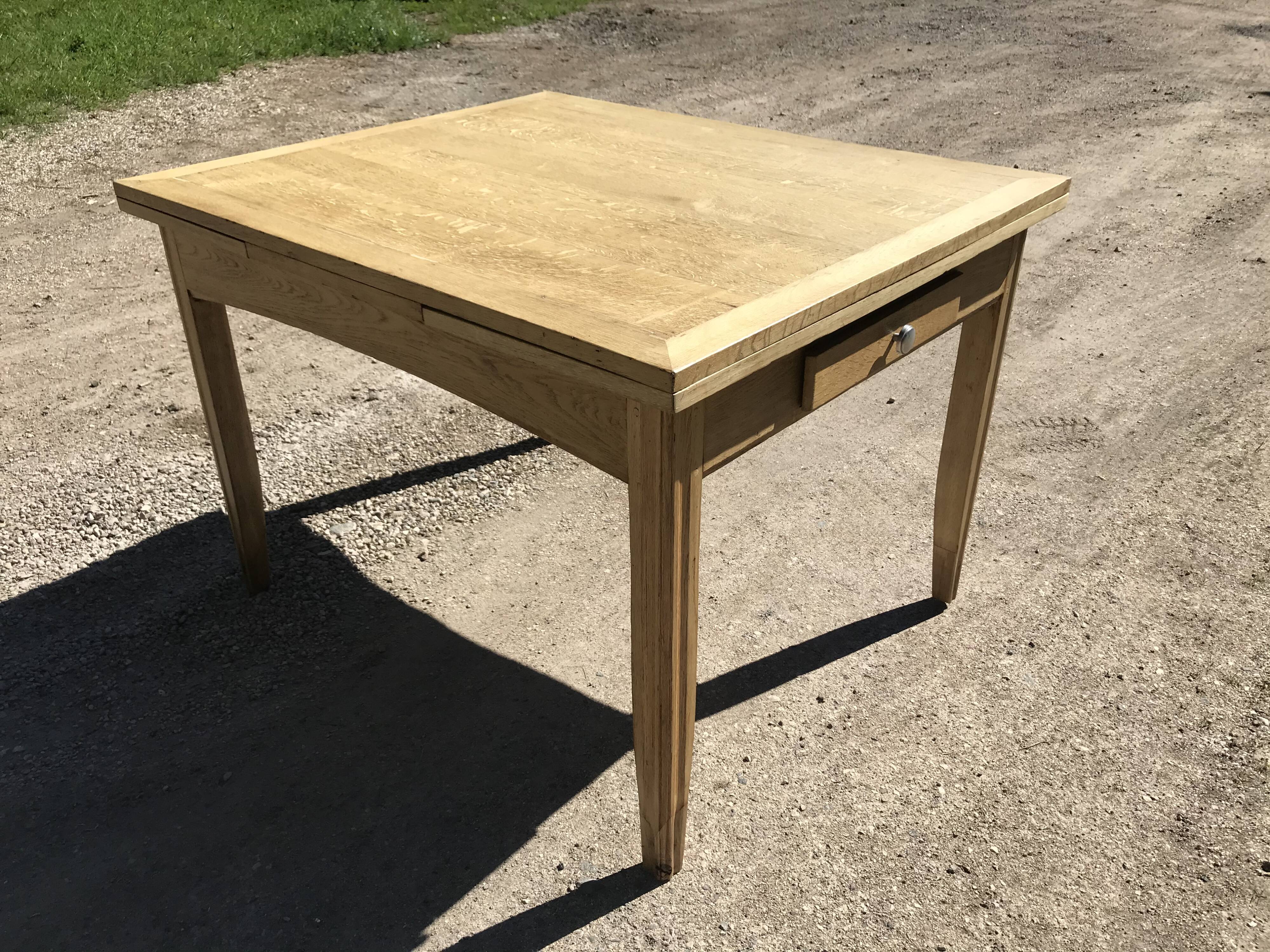 Renovated oak art deco farm table