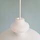 Scandinavian pendant light in white opaline, HA Jakobsson, 1960