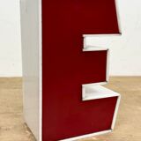 Vintage red facade letter e , 1970s