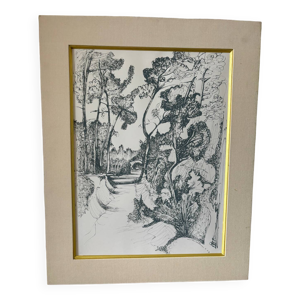 Paysage signé martin