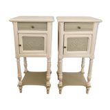 Bedside tables marble wood