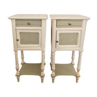 Bedside tables marble wood