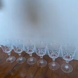 6 crystal glasses