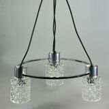 60s 70s lamp fixture ceiling lamp chandelier glass chrome space age