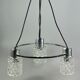 60s 70s lamp fixture ceiling lamp chandelier glass chrome space age