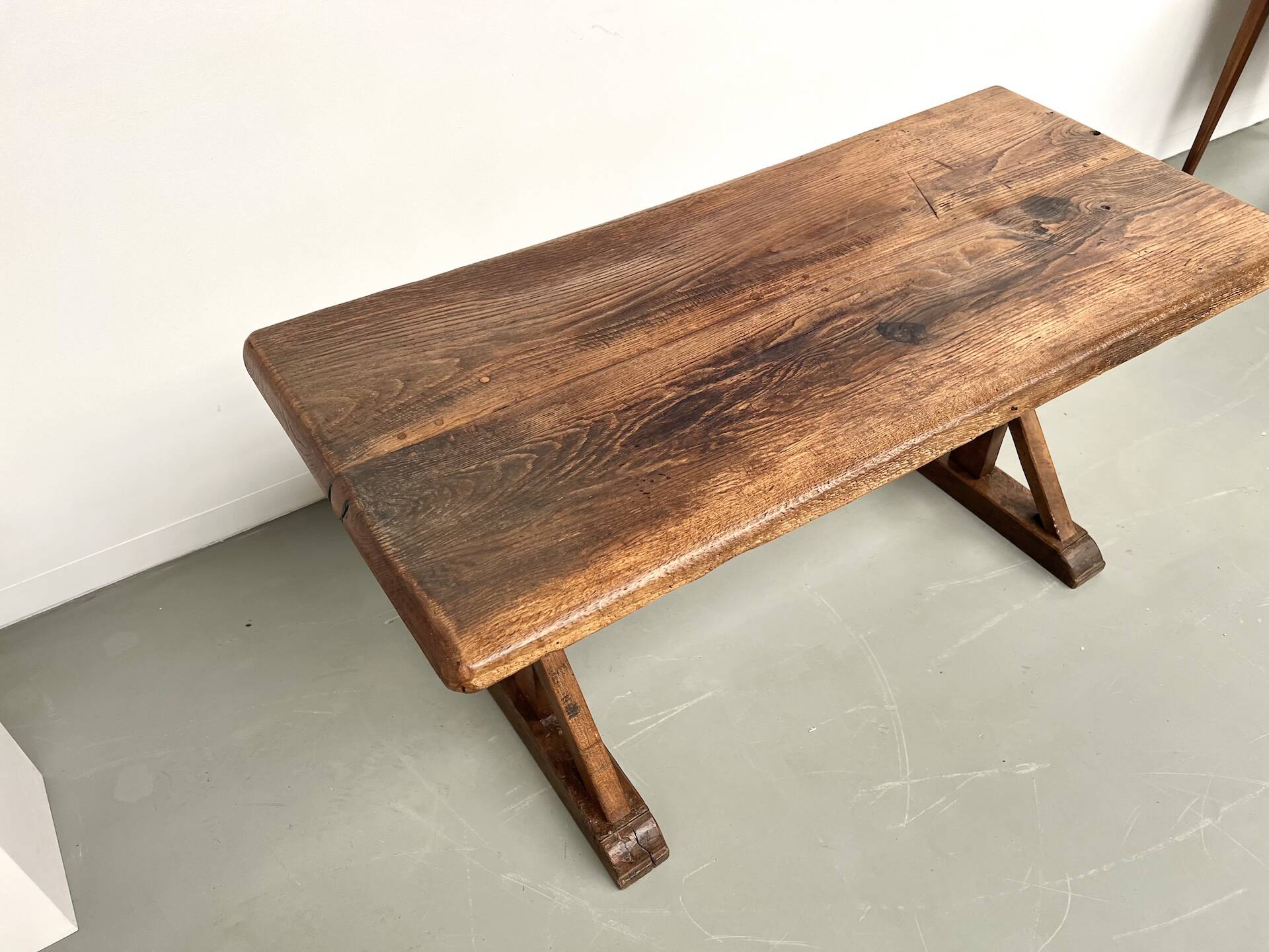19th century brutalist oak table