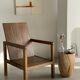 Fauteuil en bois naturel (teck) design minimaliste