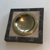 Neoclassical style pocket empty in faux-marble and brass. french work. around 1970