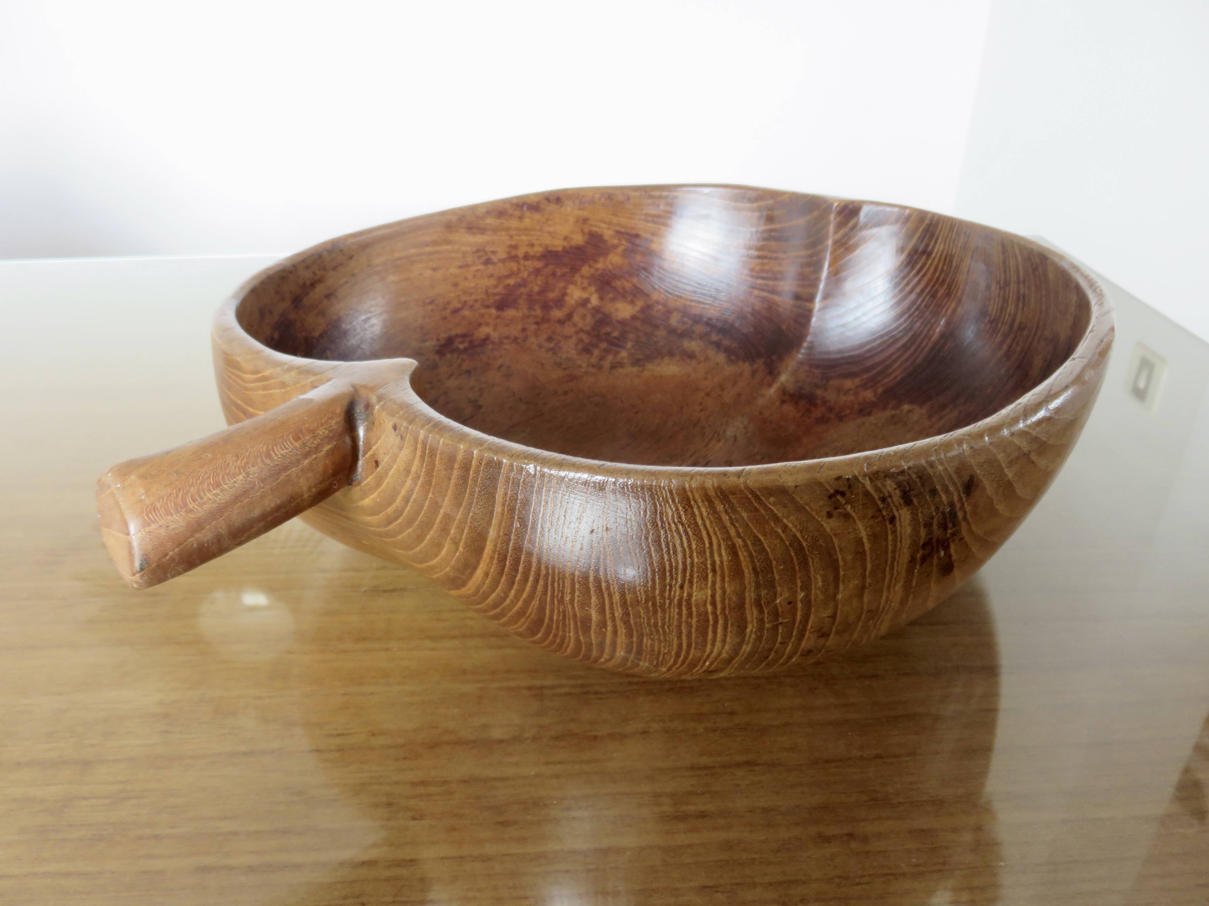 Teak fruit basket "apple" 60s 70s