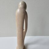 Soapstone Sculpture - Parenting Woman and Child Modern Design