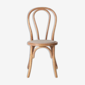 Jute upholstered bistro chair