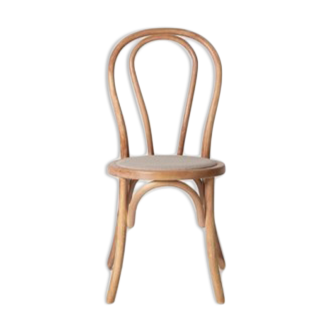 Jute upholstered bistro chair