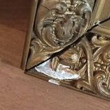 Mirror Wooden frame plaster stucco gold