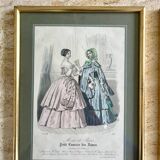 Old frames with illustrated pages Modes de Paris